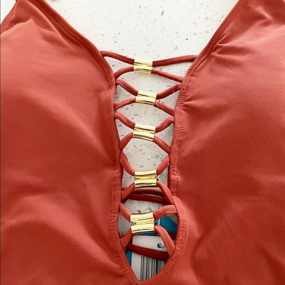 Bleu Rod Beattie One Piece Swimsuit Women’s 4  Cinnamon Strappy NWT $119 - Picture 6 of 8